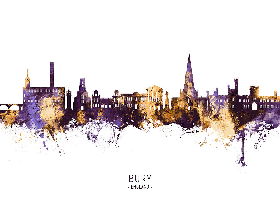 Bury England Skyline #35 Digital Art by Michael Tompsett