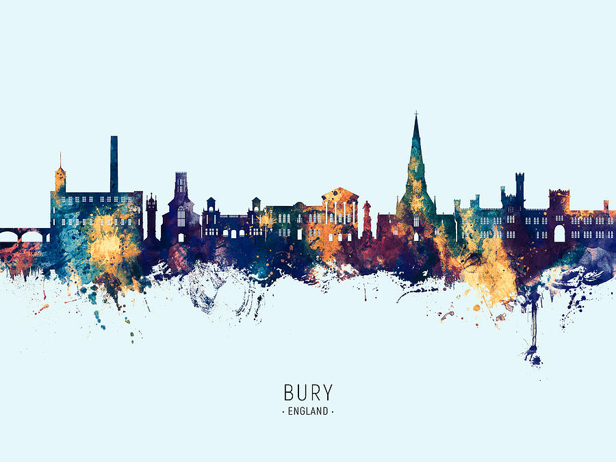 Bury England Skyline #36 Digital Art by Michael Tompsett
