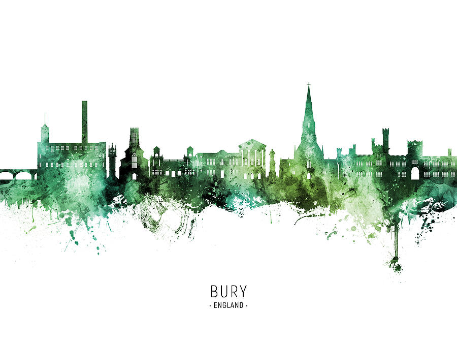 Bury England Skyline #40 Digital Art by Michael Tompsett