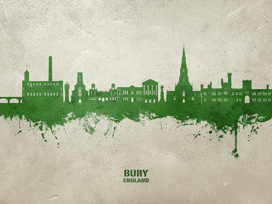 Bury England Skyline #45 Digital Art by Michael Tompsett