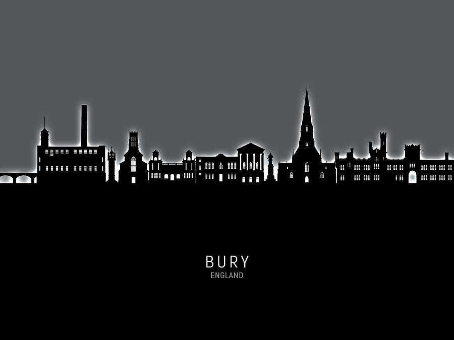 Bury England Skyline #47 Digital Art by Michael Tompsett