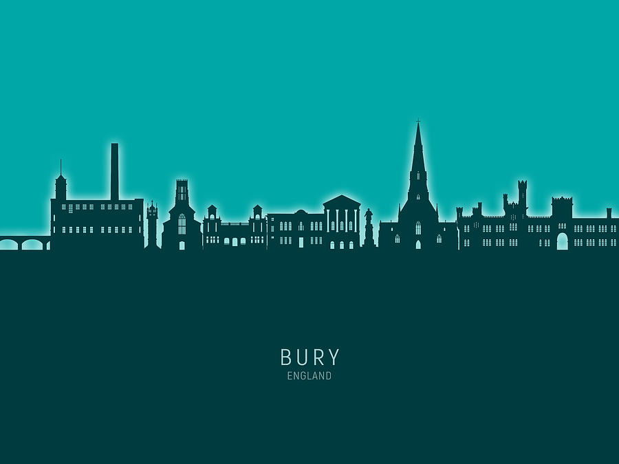 Bury England Skyline #48 Digital Art by Michael Tompsett