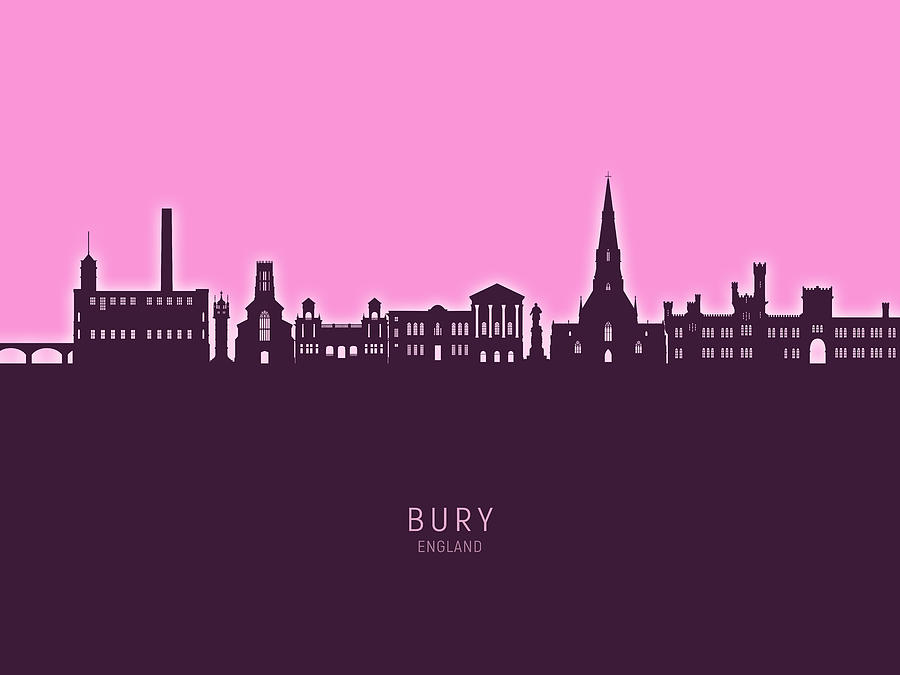 Bury England Skyline #51 Digital Art by Michael Tompsett