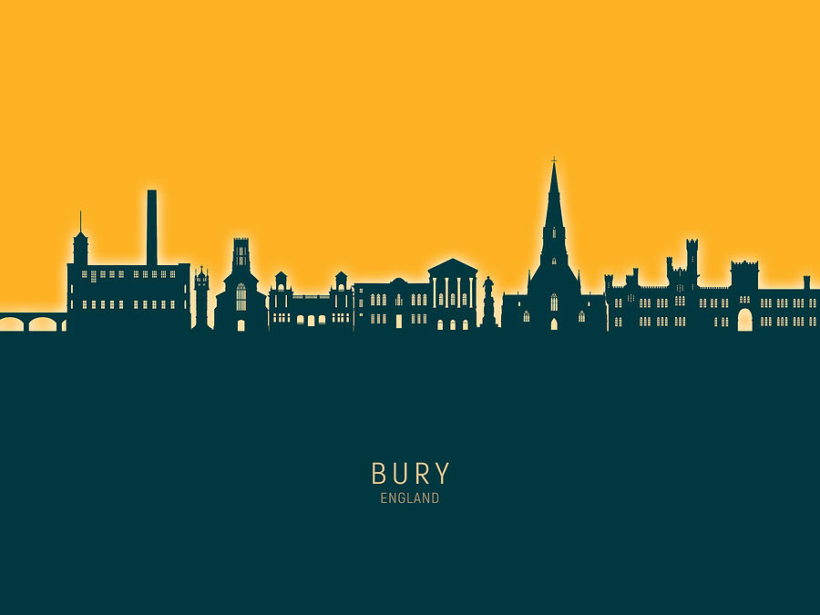 Bury England Skyline #53 Digital Art by Michael Tompsett