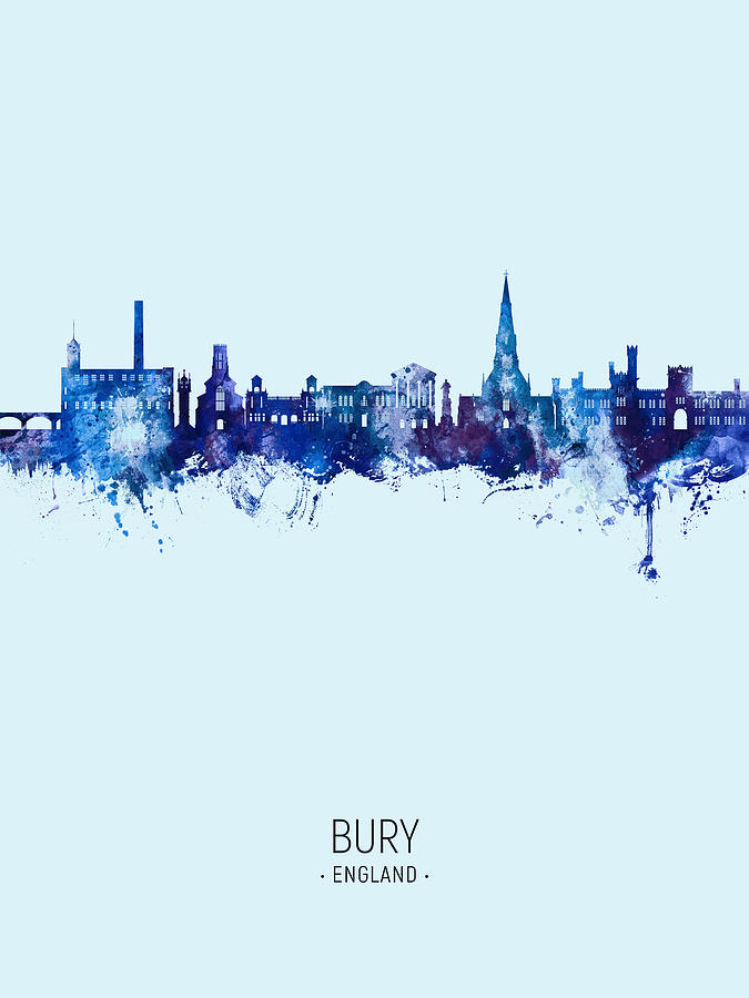 Bury England Skyline #57 Digital Art by Michael Tompsett