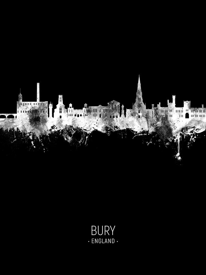 Bury England Skyline #60 Digital Art by Michael Tompsett