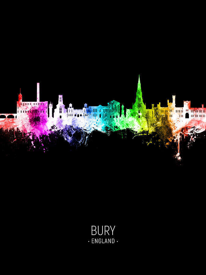 Bury England Skyline #61 Digital Art by Michael Tompsett