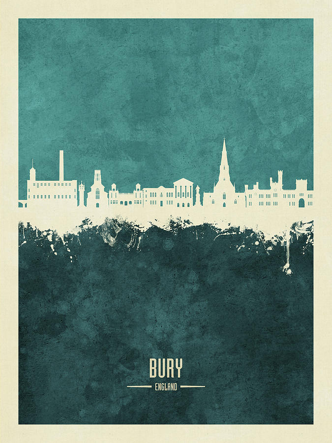 Bury England Skyline #62 Digital Art by Michael Tompsett