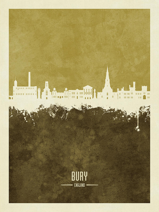 Bury England Skyline #64 Digital Art by Michael Tompsett