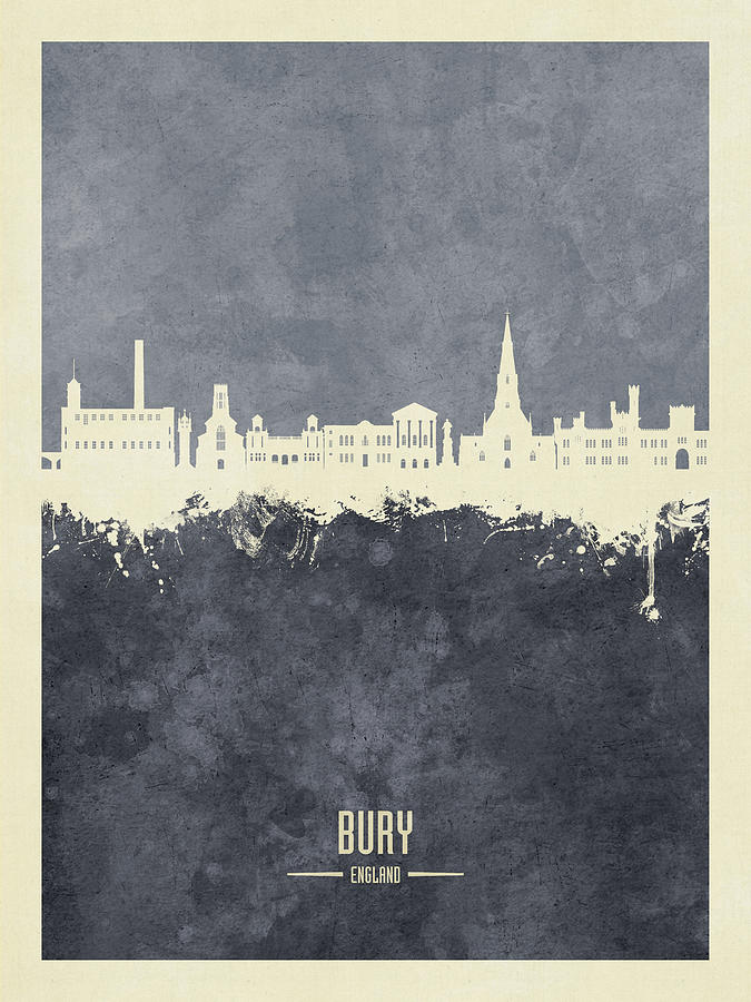 Bury England Skyline #65 Digital Art by Michael Tompsett