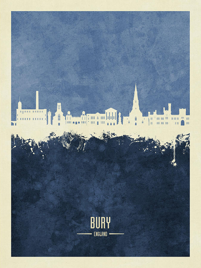 Bury England Skyline #66 Digital Art by Michael Tompsett
