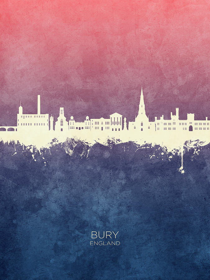 Bury England Skyline #67 Digital Art by Michael Tompsett