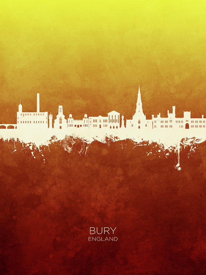 Bury England Skyline #70 Digital Art by Michael Tompsett