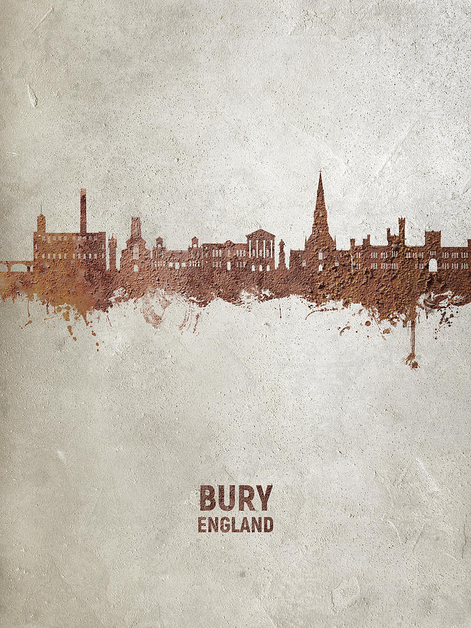 Bury England Skyline #71 Digital Art by Michael Tompsett