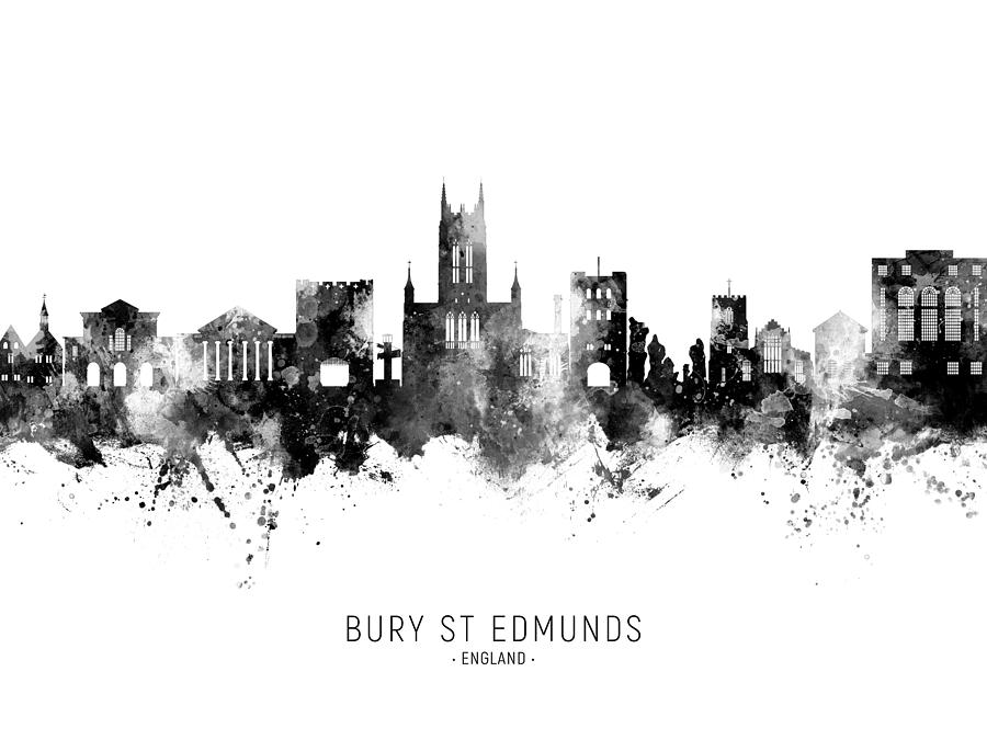 Bury St Edmunds England Skyline #12 Digital Art by Michael Tompsett