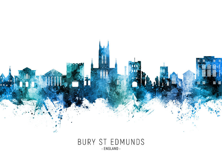 Bury St Edmunds England Skyline #20 Digital Art by Michael Tompsett
