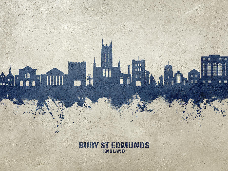 Bury St Edmunds England Skyline #22 Digital Art by Michael Tompsett