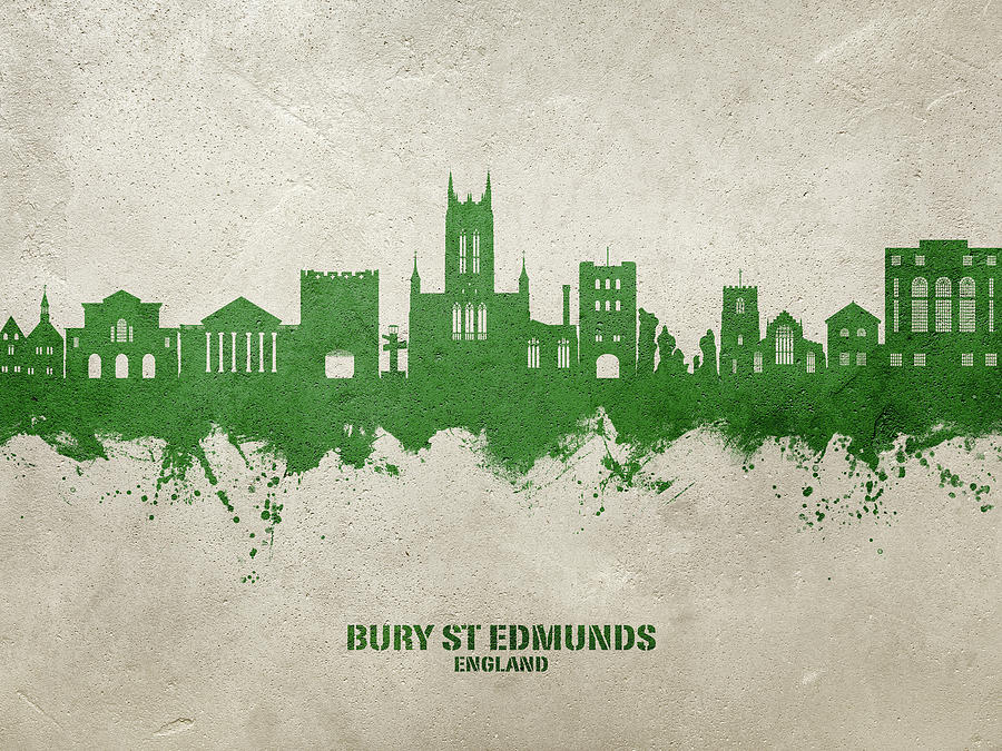Bury St Edmunds England Skyline #23 Digital Art by Michael Tompsett