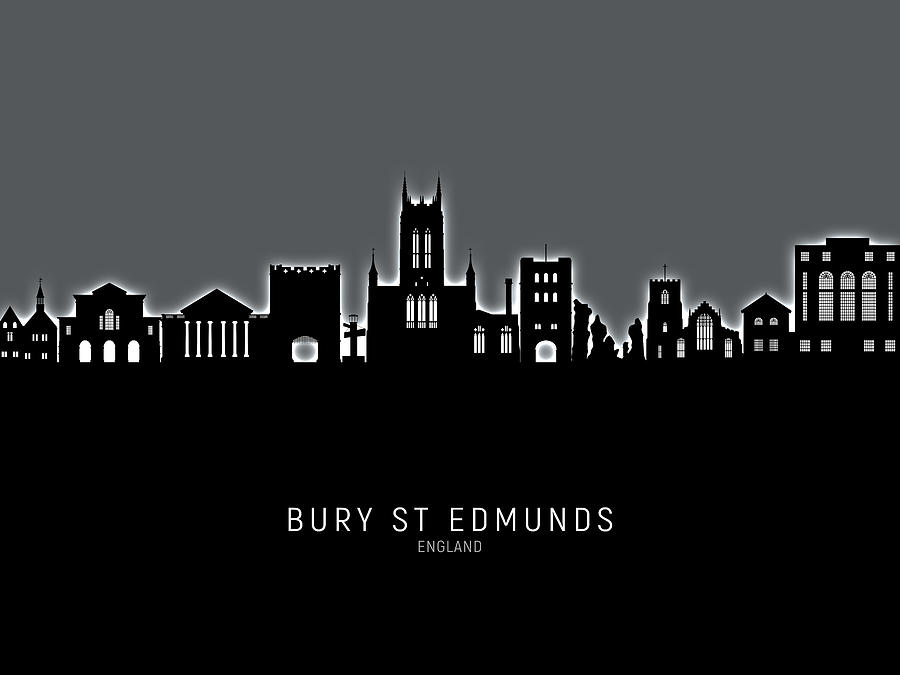 Bury St Edmunds England Skyline #25 Digital Art by Michael Tompsett