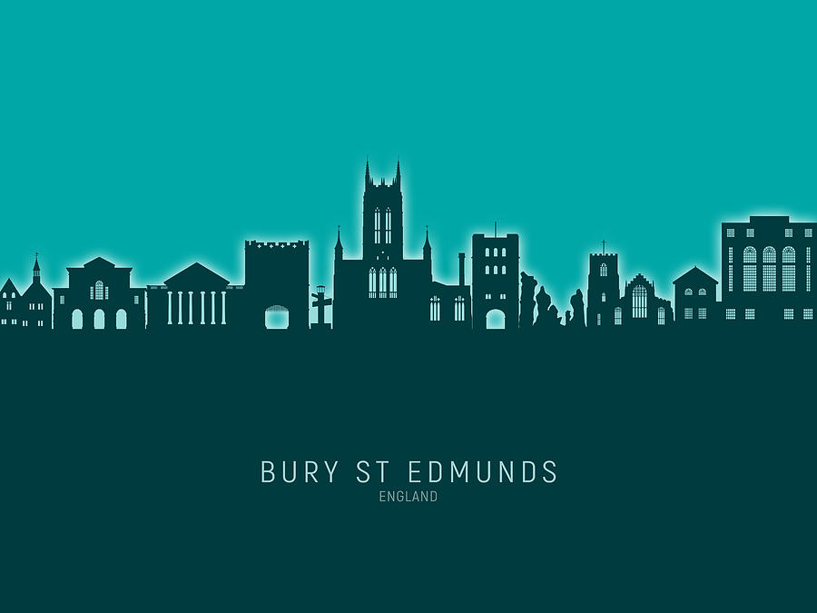 Bury St Edmunds England Skyline #26 Digital Art by Michael Tompsett