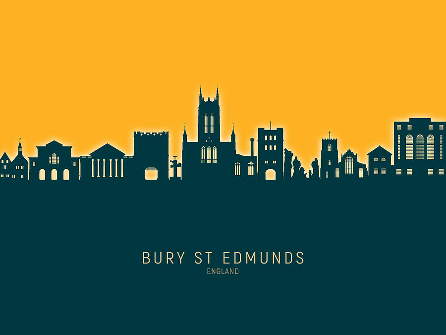 Bury St Edmunds England Skyline #31 Digital Art by Michael Tompsett