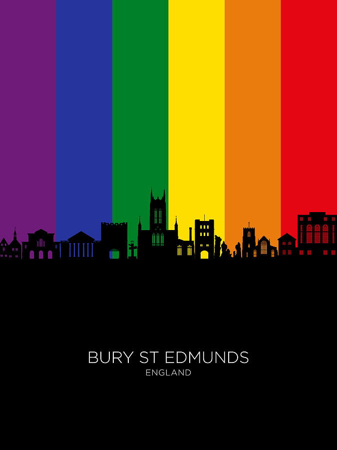 Bury St Edmunds England Skyline #32 Digital Art by Michael Tompsett