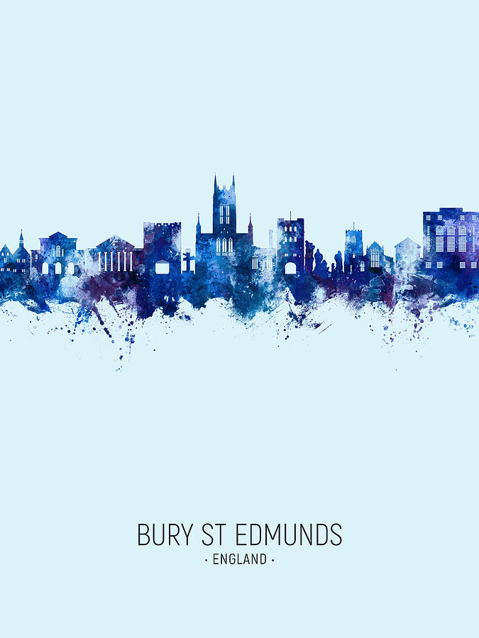 Bury St Edmunds England Skyline #35 Digital Art by Michael Tompsett