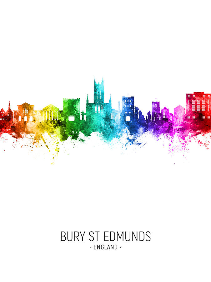 Bury St Edmunds England Skyline #36 Digital Art by Michael Tompsett