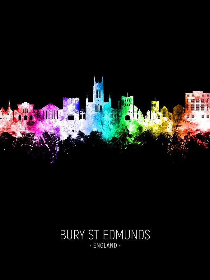 Bury St Edmunds England Skyline #39 Digital Art by Michael Tompsett