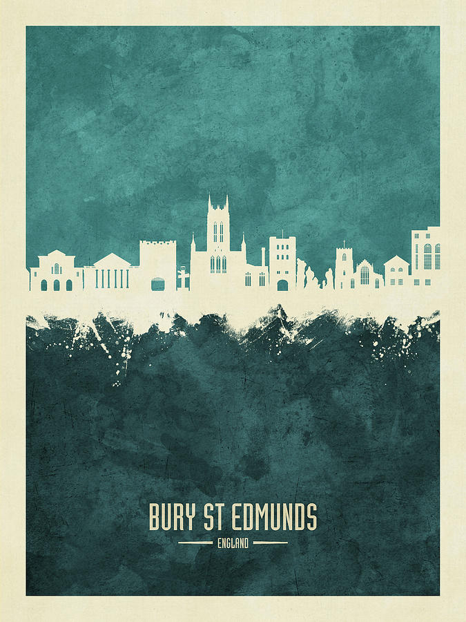 Bury St Edmunds England Skyline #40 Digital Art by Michael Tompsett