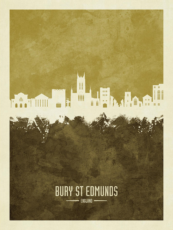 Bury St Edmunds England Skyline #42 Digital Art by Michael Tompsett