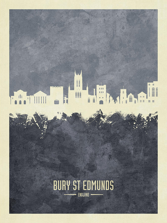 Bury St Edmunds England Skyline #43 Digital Art by Michael Tompsett