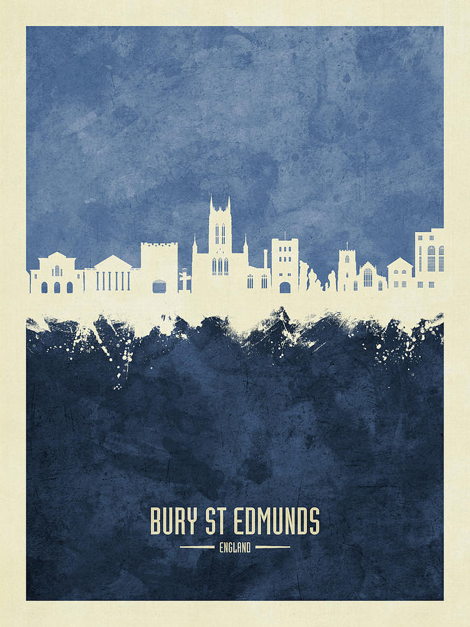 Bury St Edmunds England Skyline #44 Digital Art by Michael Tompsett