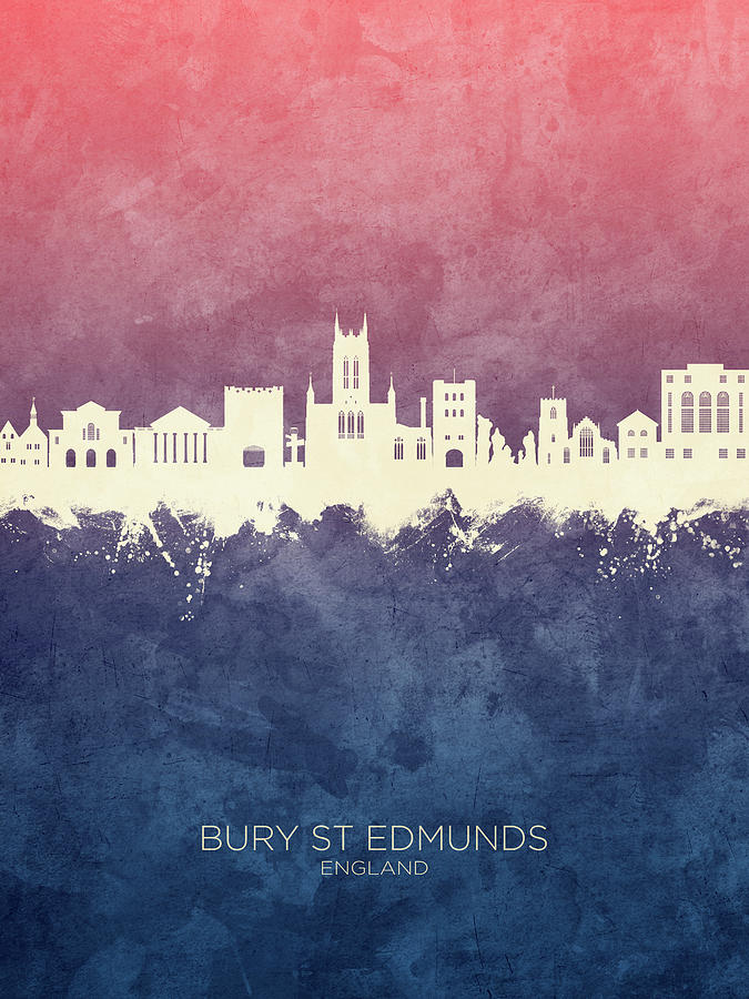 Bury St Edmunds England Skyline #45 Digital Art by Michael Tompsett