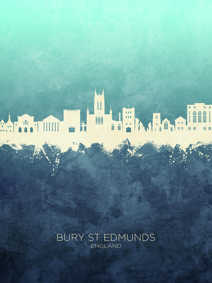 Bury St Edmunds England Skyline #46 Digital Art by Michael Tompsett