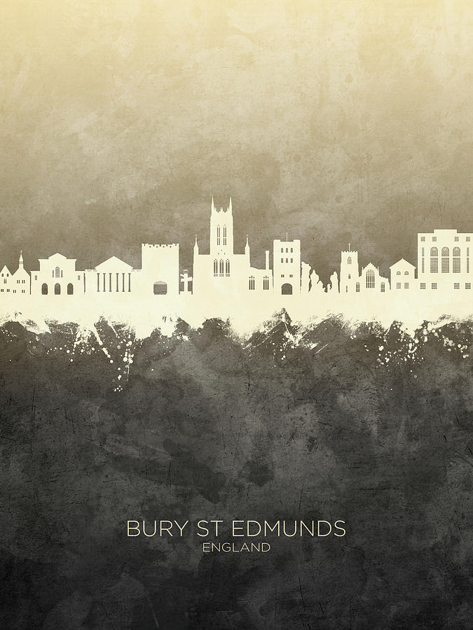 Bury St Edmunds England Skyline #47 Digital Art by Michael Tompsett