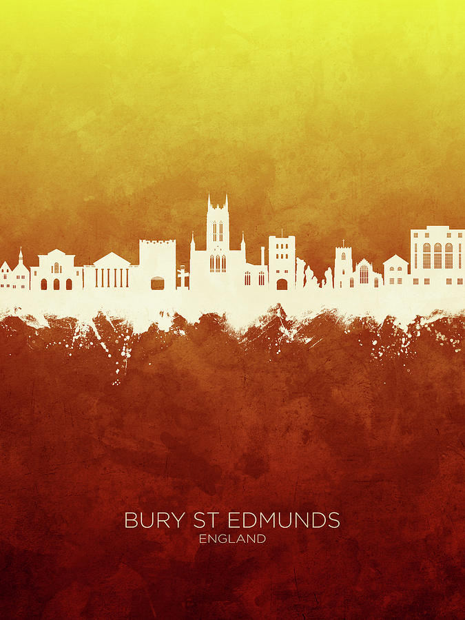 Bury St Edmunds England Skyline #48 Digital Art by Michael Tompsett