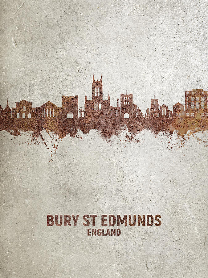 Bury St Edmunds England Skyline #49 Digital Art by Michael Tompsett