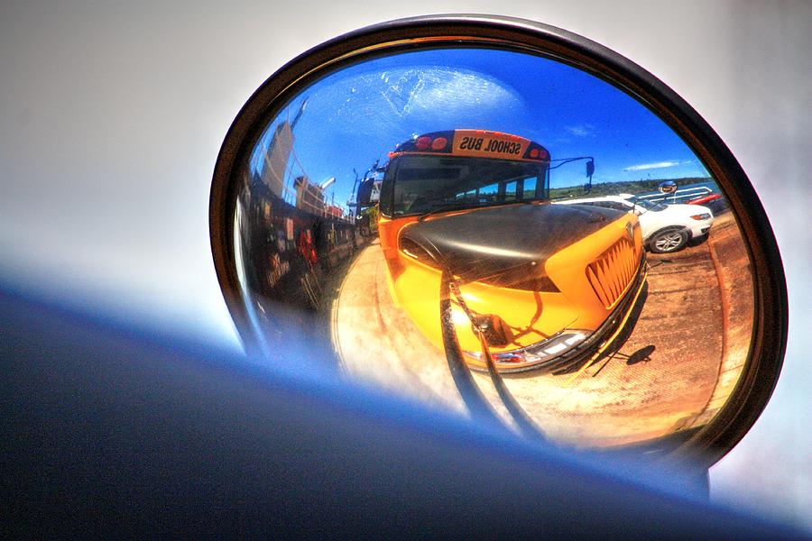 Bus Mirror  Photograph by David Matthews