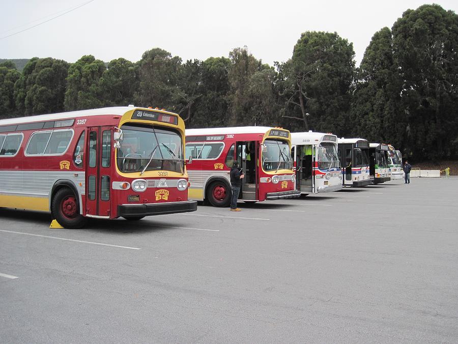 Bus Roadeo Lineup Photograph by Douglas Griggs Pixels