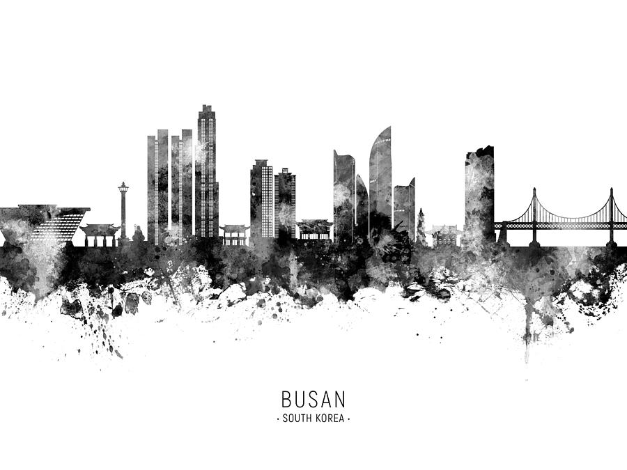 Busan Skyline South Korea #38 Digital Art by Michael Tompsett