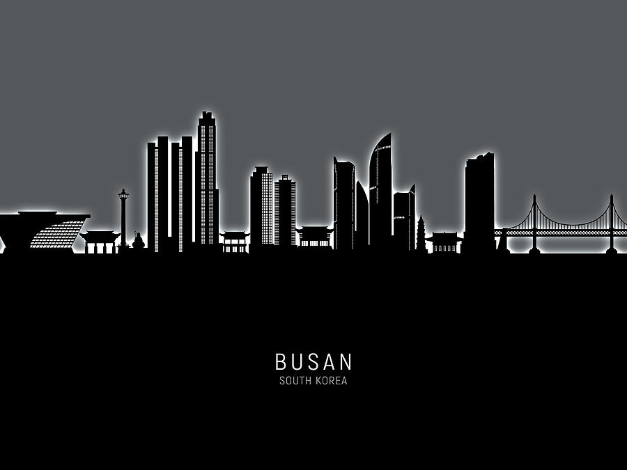 Busan Skyline South Korea #51 Digital Art by Michael Tompsett