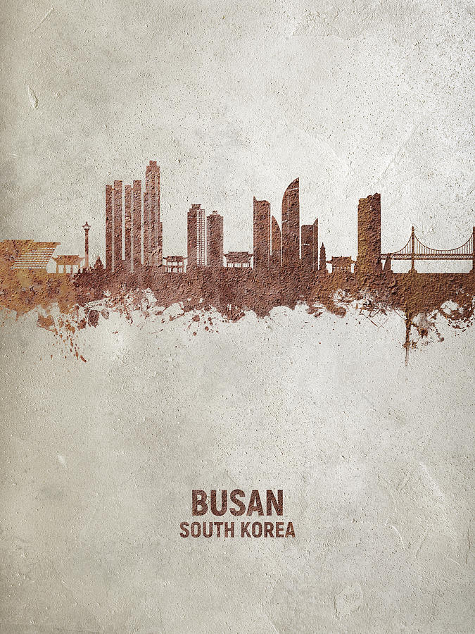 Busan Skyline South Korea #75 Digital Art by Michael Tompsett