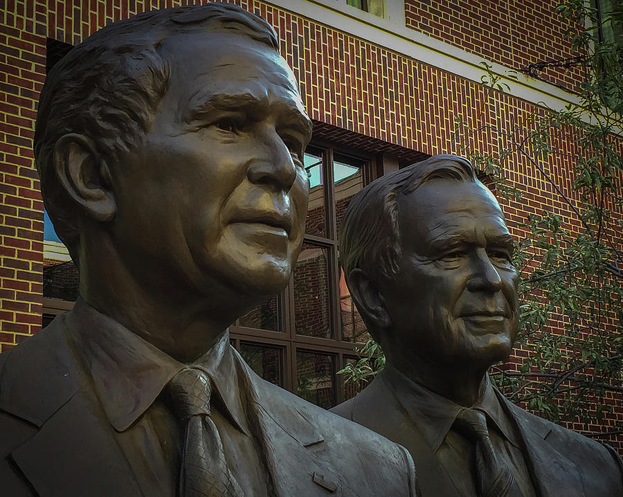 Bush Father and Son Presidents Photograph by Mark Beecher - Fine Art ...