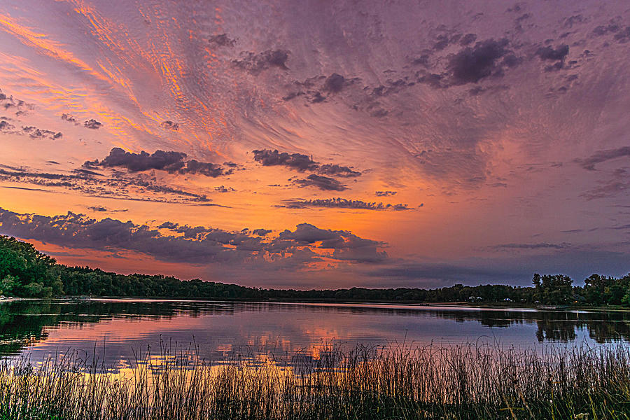 Bush Lake September Sunset Photograph by Doug Wallick