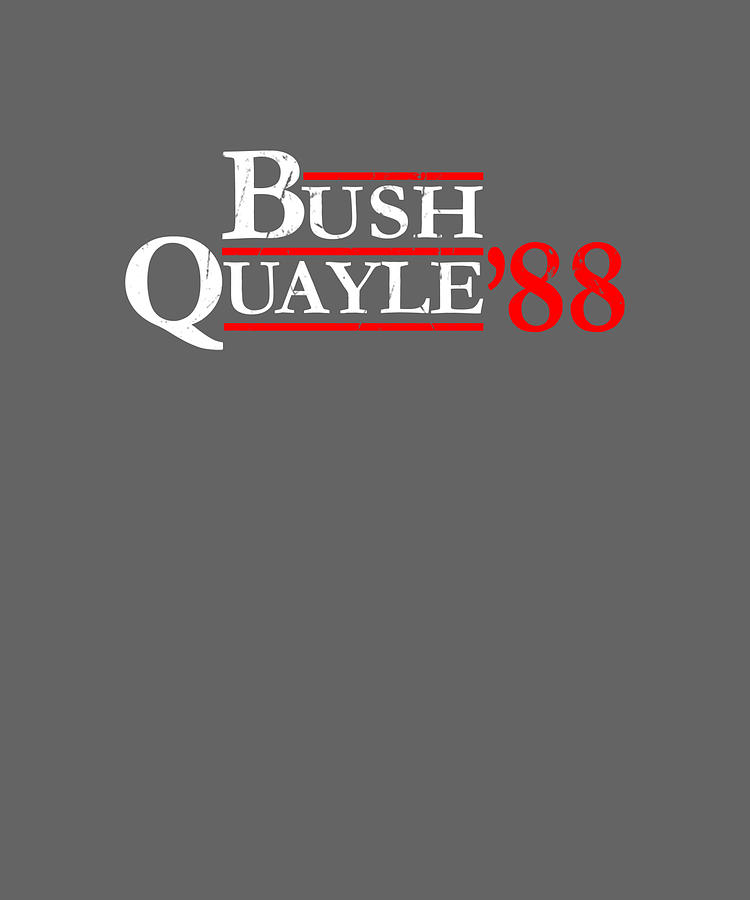 Bush Quayle X2788 Retro Logo Red White Blue 88 Painting By Lisa Damien