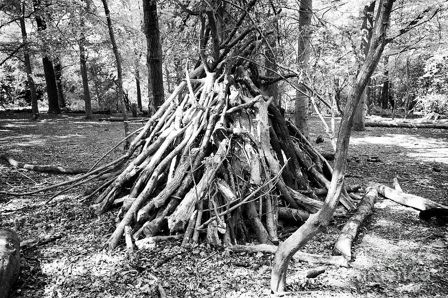 bushcraft shelter made out of wood Beacon Country Park upholland ...