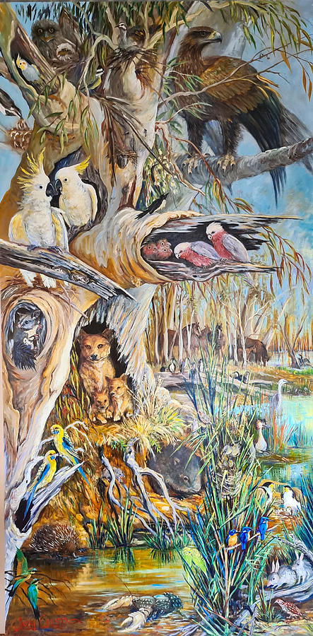 Wildlife Painting - Bushland animals  by Glen Johnson