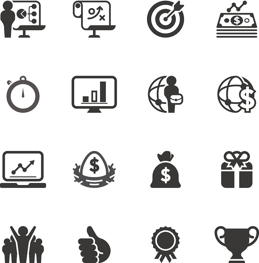 Business & Success Icon Set | Unique Series Drawing by RENGraphic