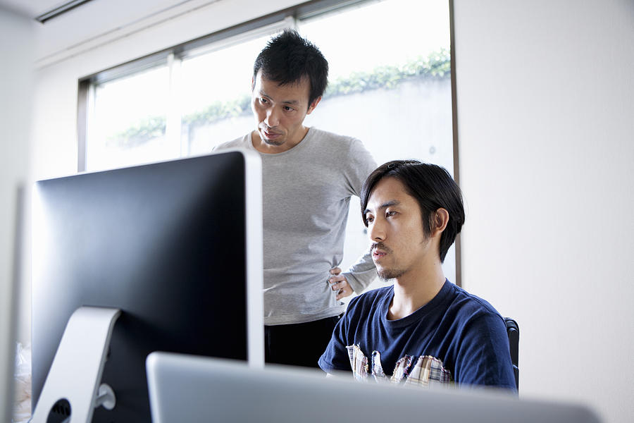 Business Men Working At Office Photograph by Kohei Hara